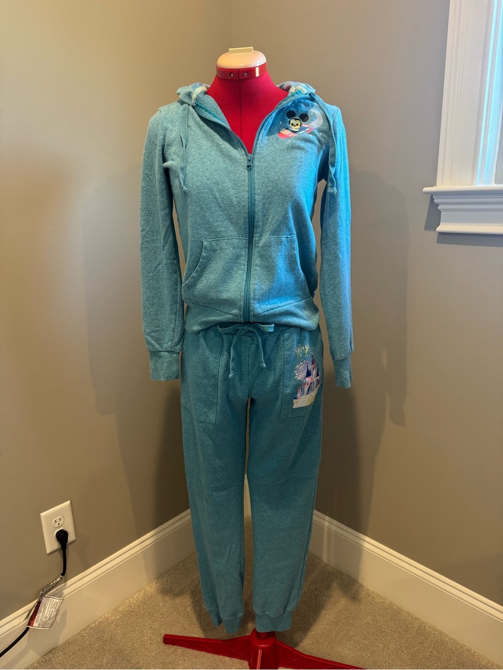 Disney Parks Joey Ghou Blue Disneyland Tracksuit Set
